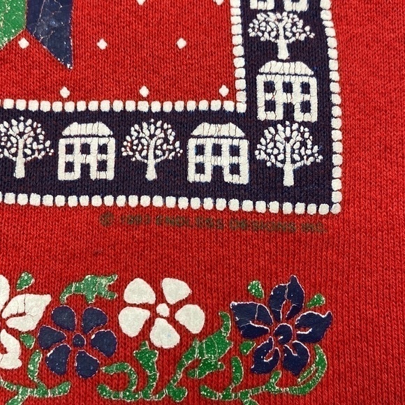 Vintage Fruit Of The Loom Granny Raglan Sleeve Turtleneck Sweatshirt 1993 XXL - Picture 10 of 10